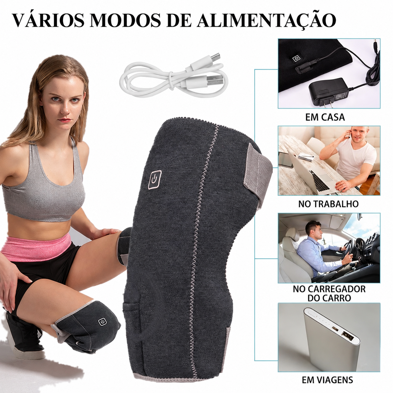 Joelheira Elétrica- Massagem Fisioterapia Aquecida