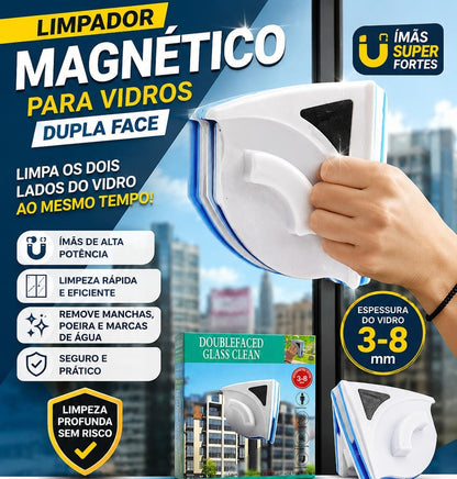 Limpador Magnético para Janelas e Vidros- Dupla Face