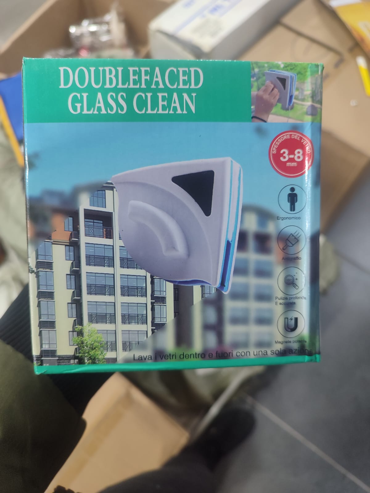Limpador Magnético para Janelas e Vidros- Dupla Face
